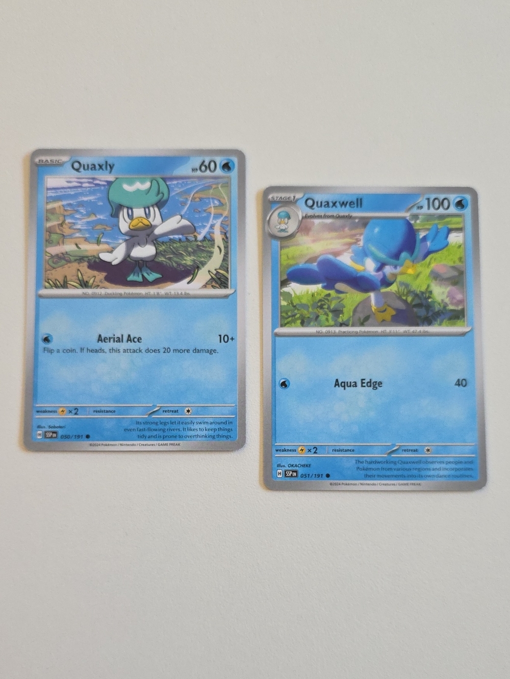 Pokemon Quaxly And Quaxwell Card